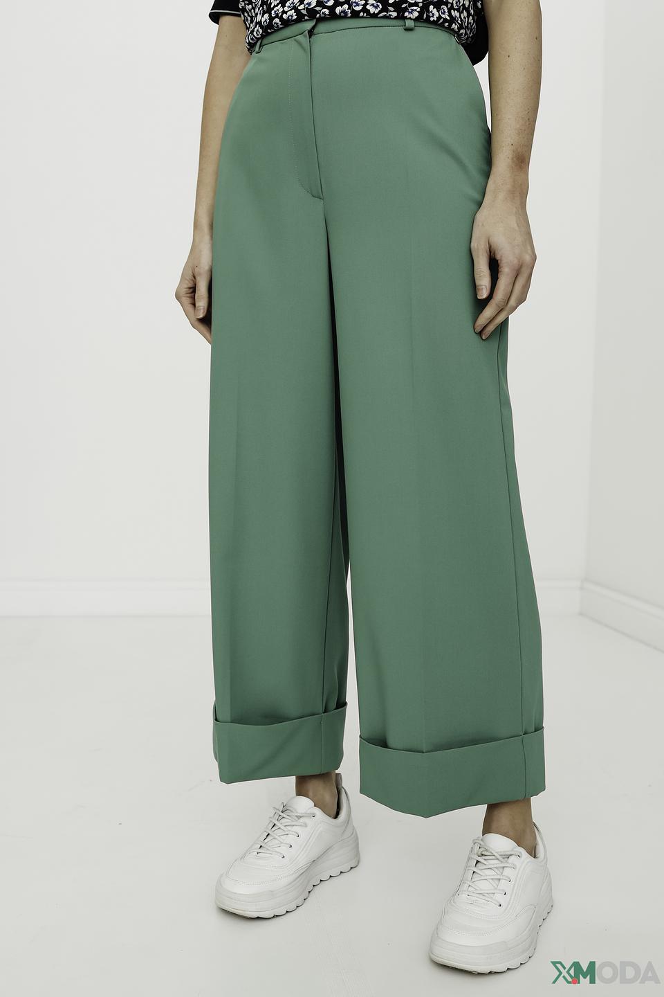 Брюки клёш Rich and Royal зелёные