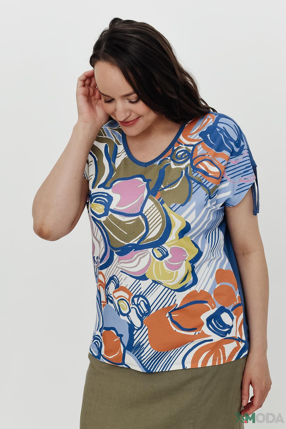 Блуза Lebek с цветочным принтом