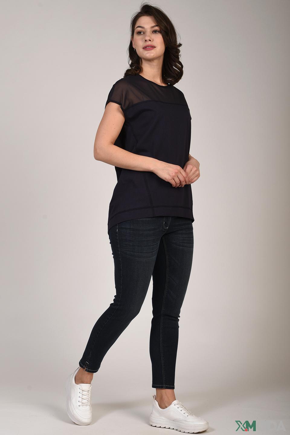 Блуза Pezzo с сеткой чёрная