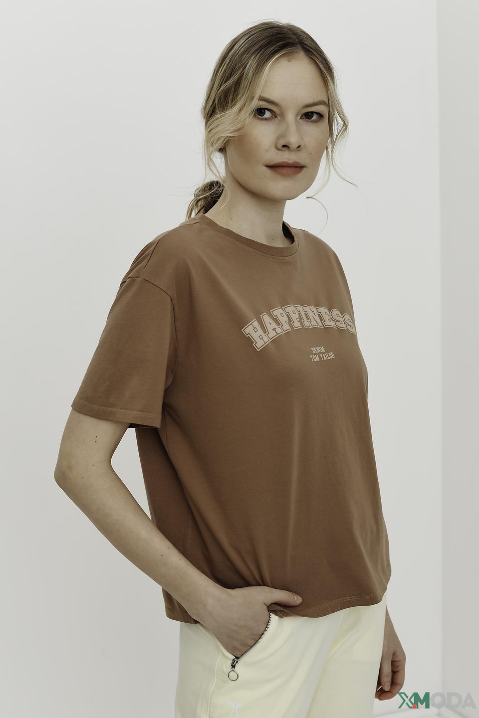 Футболка Tom Tailor denim коричневая