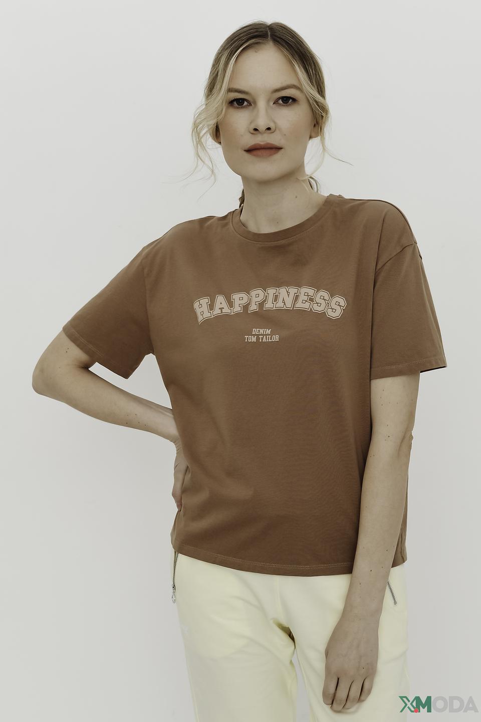 Футболка Tom Tailor denim коричневая