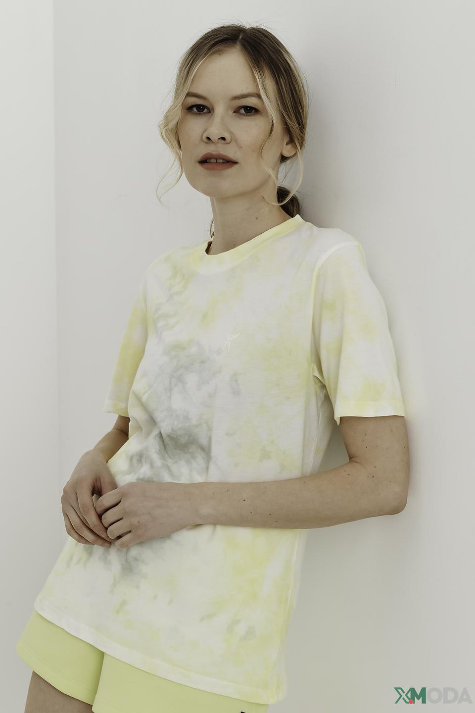 Футболка Angels tie-dye жёлтый