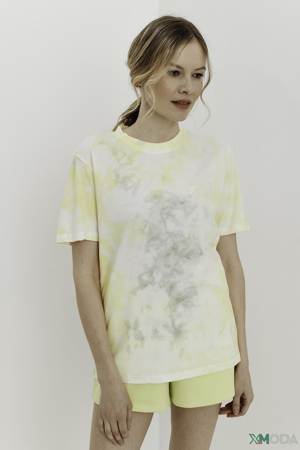 Футболка Angels tie-dye жёлтый