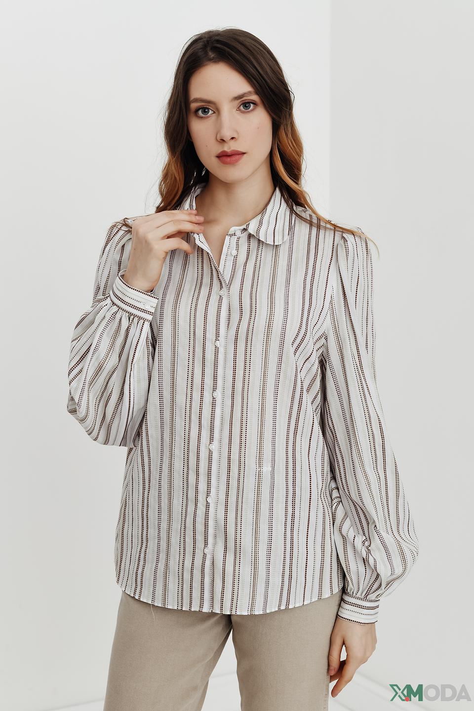 Рубашка Joop! в полоску с рукавами-фонариками