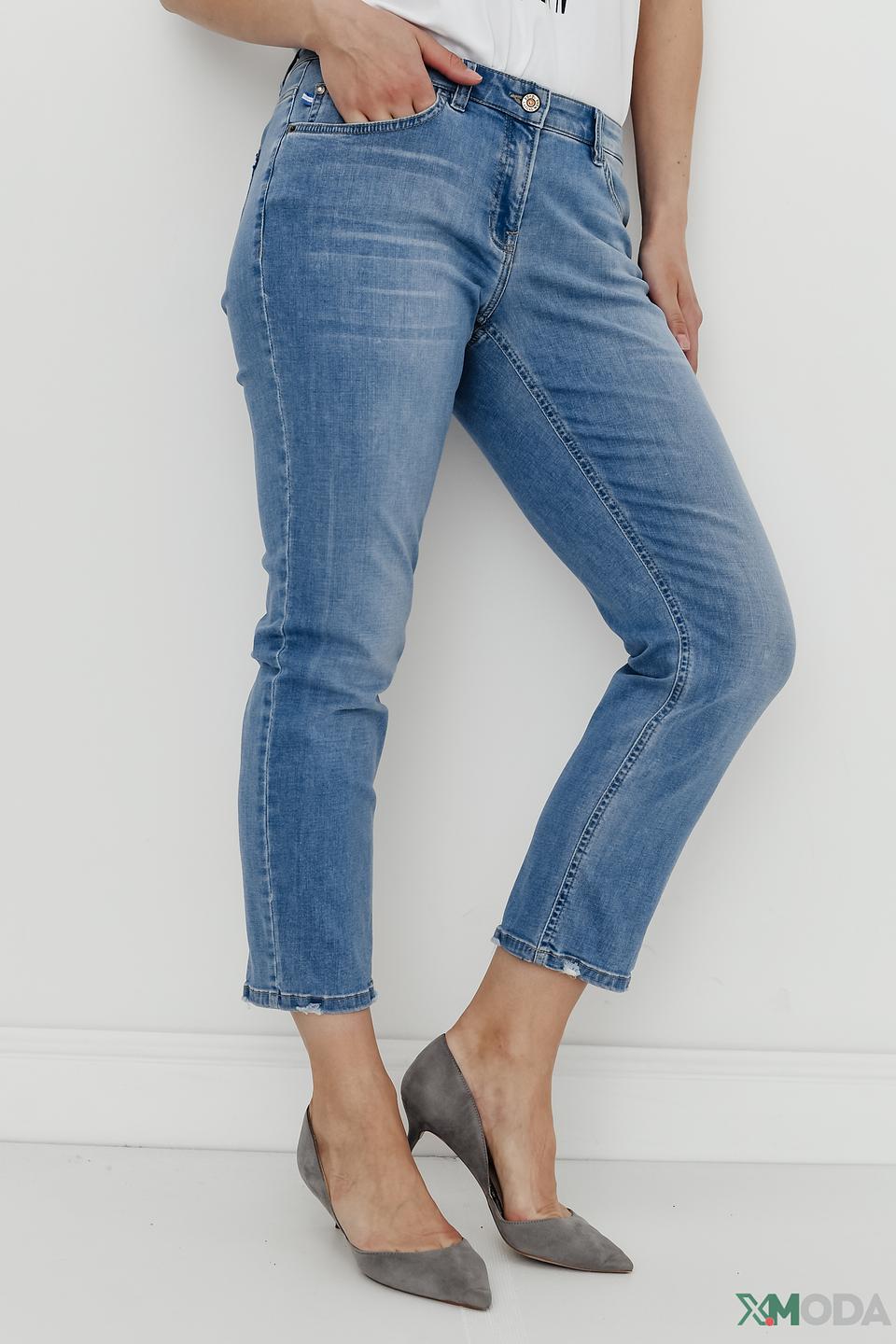 Джинсы Ppep. с потертостями голубые