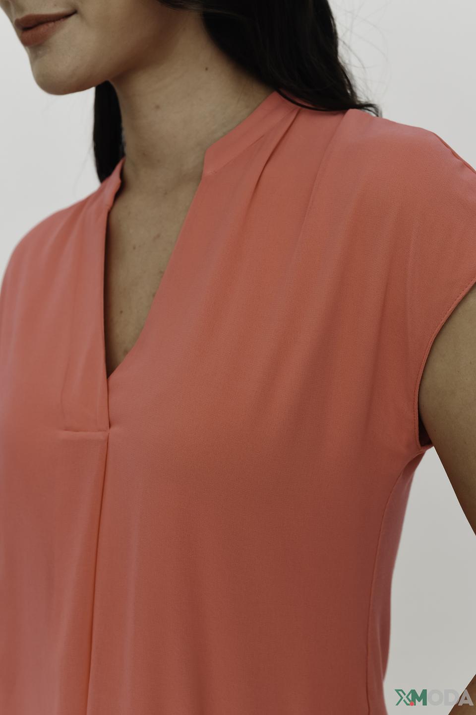Блуза SE Stenau кораллового цвета без узора