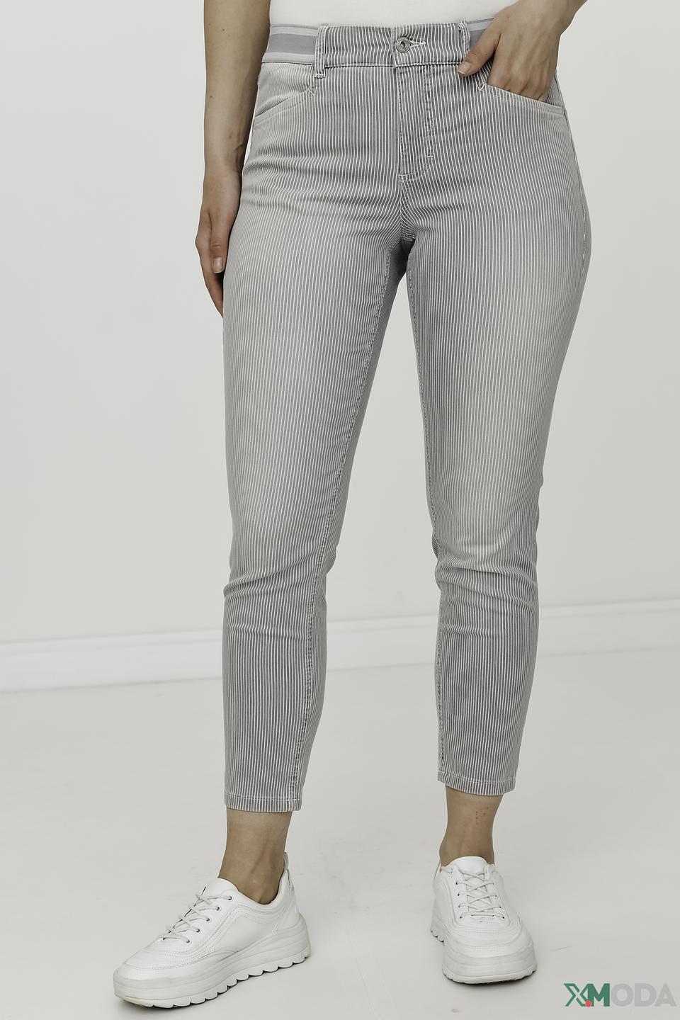 Джинсы Angels в полоску серые