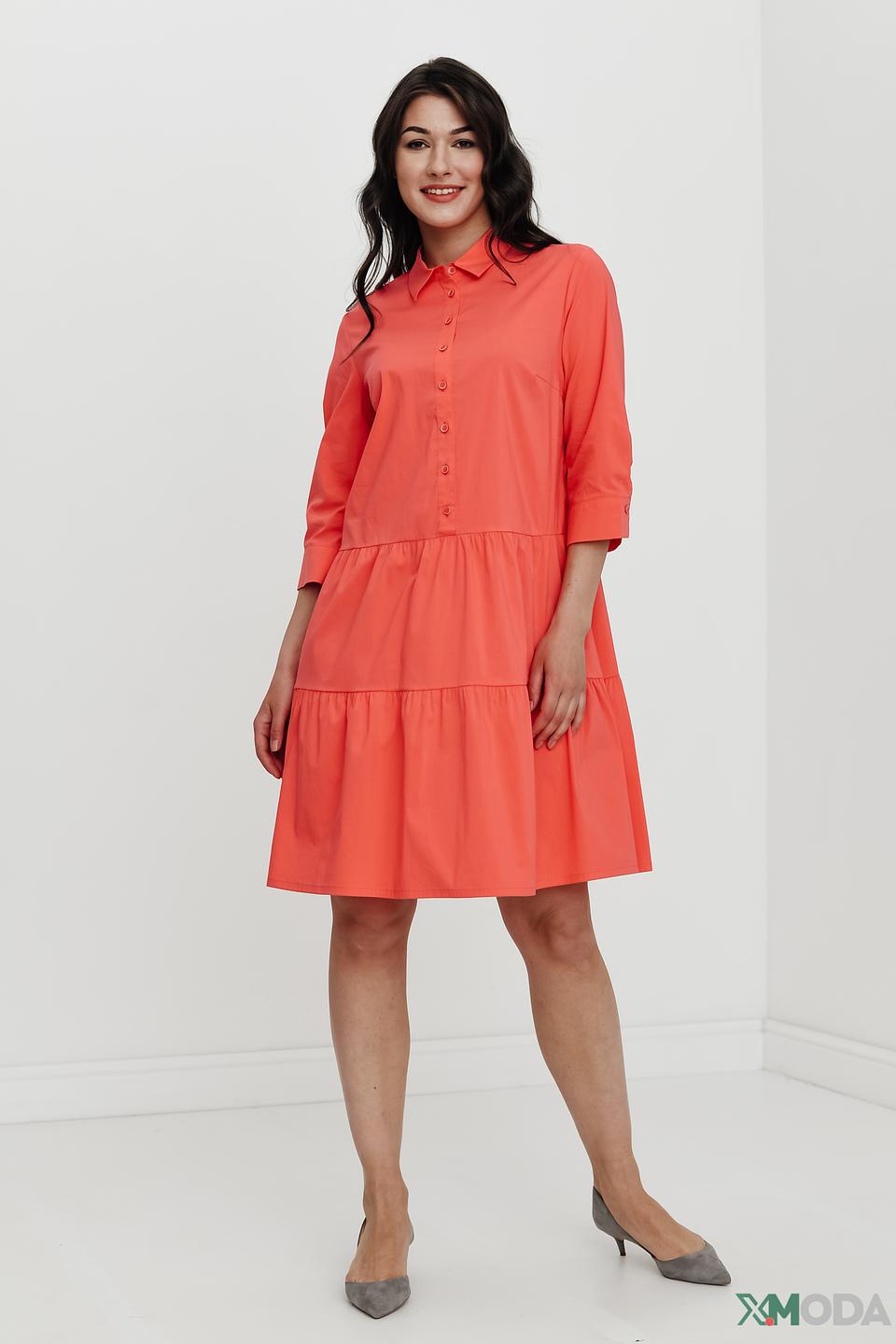 Платье рубашка Betty Barclay коралловое