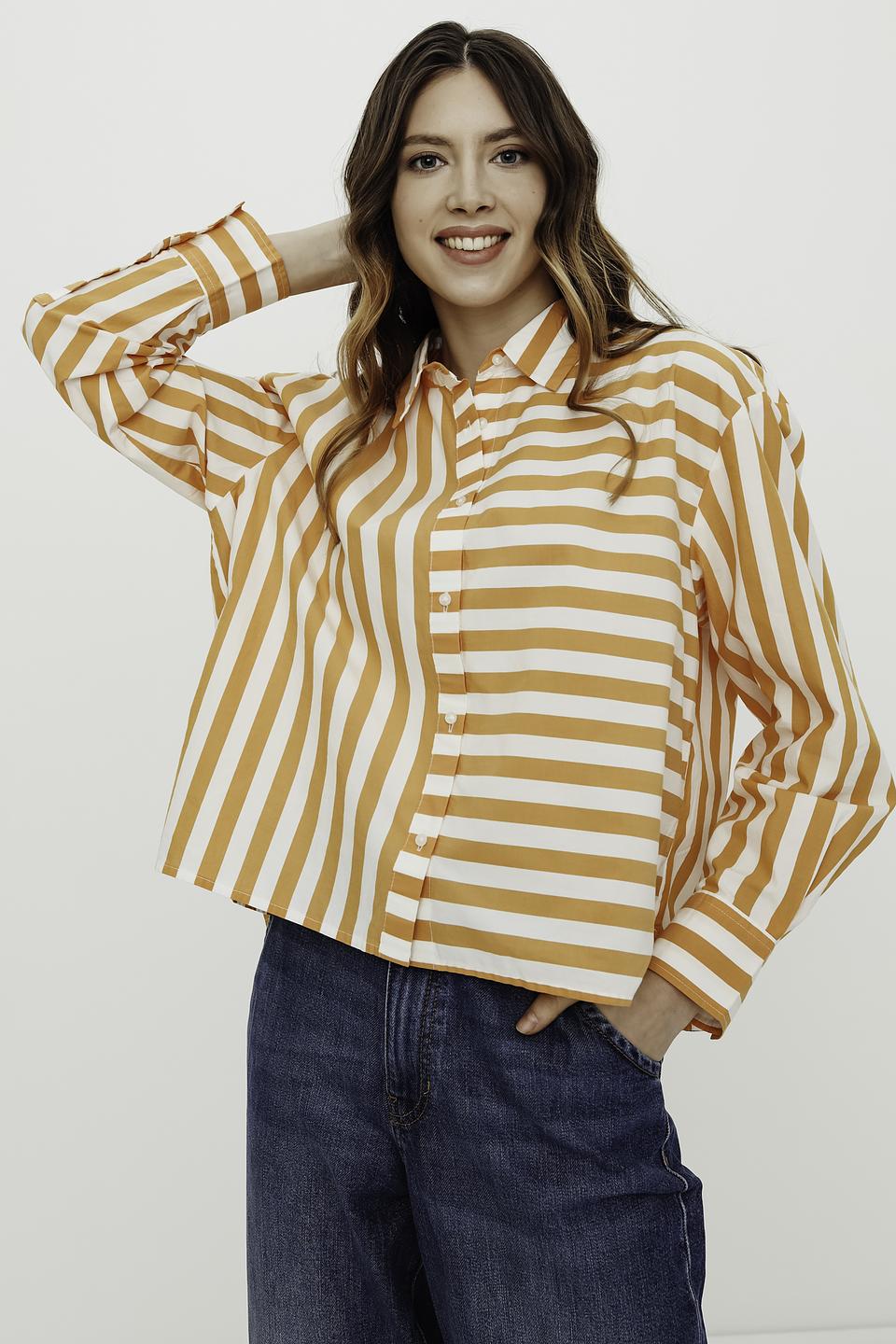 Рубашка s.Oliver в полоску оранжевая