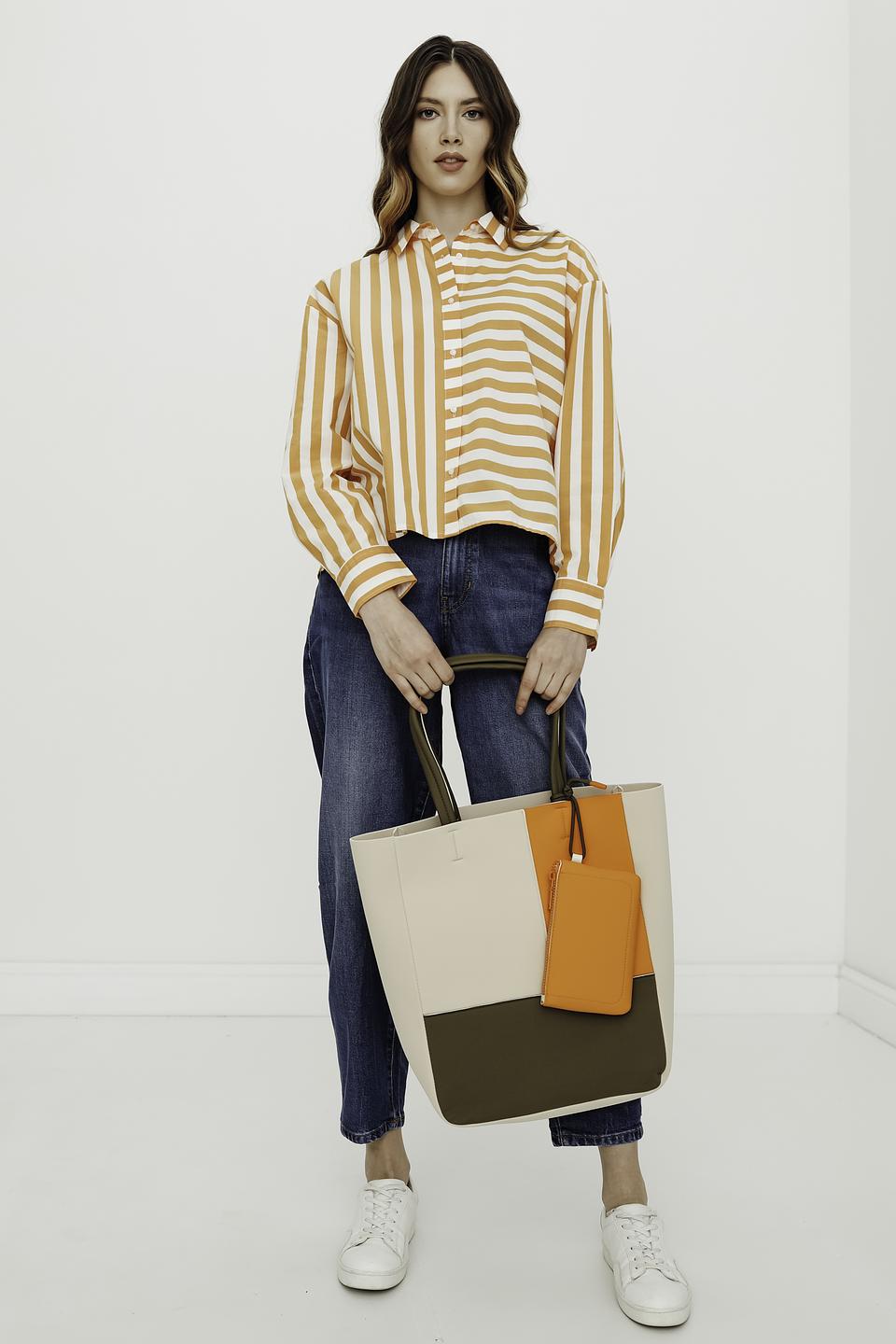 Рубашка s.Oliver в полоску оранжевая