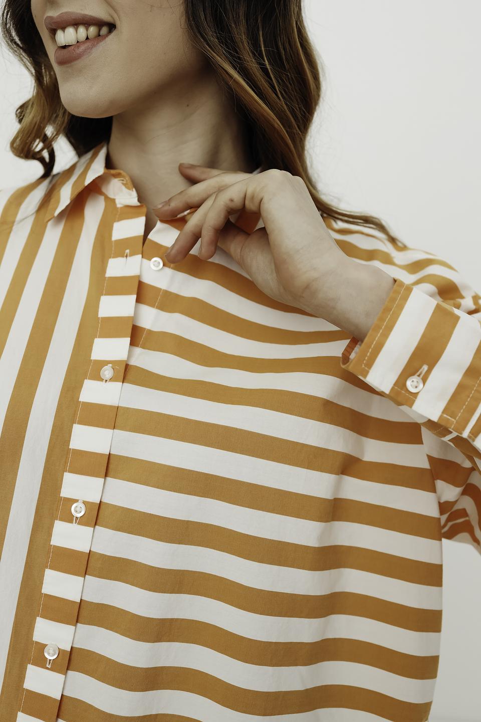 Рубашка s.Oliver в полоску оранжевая