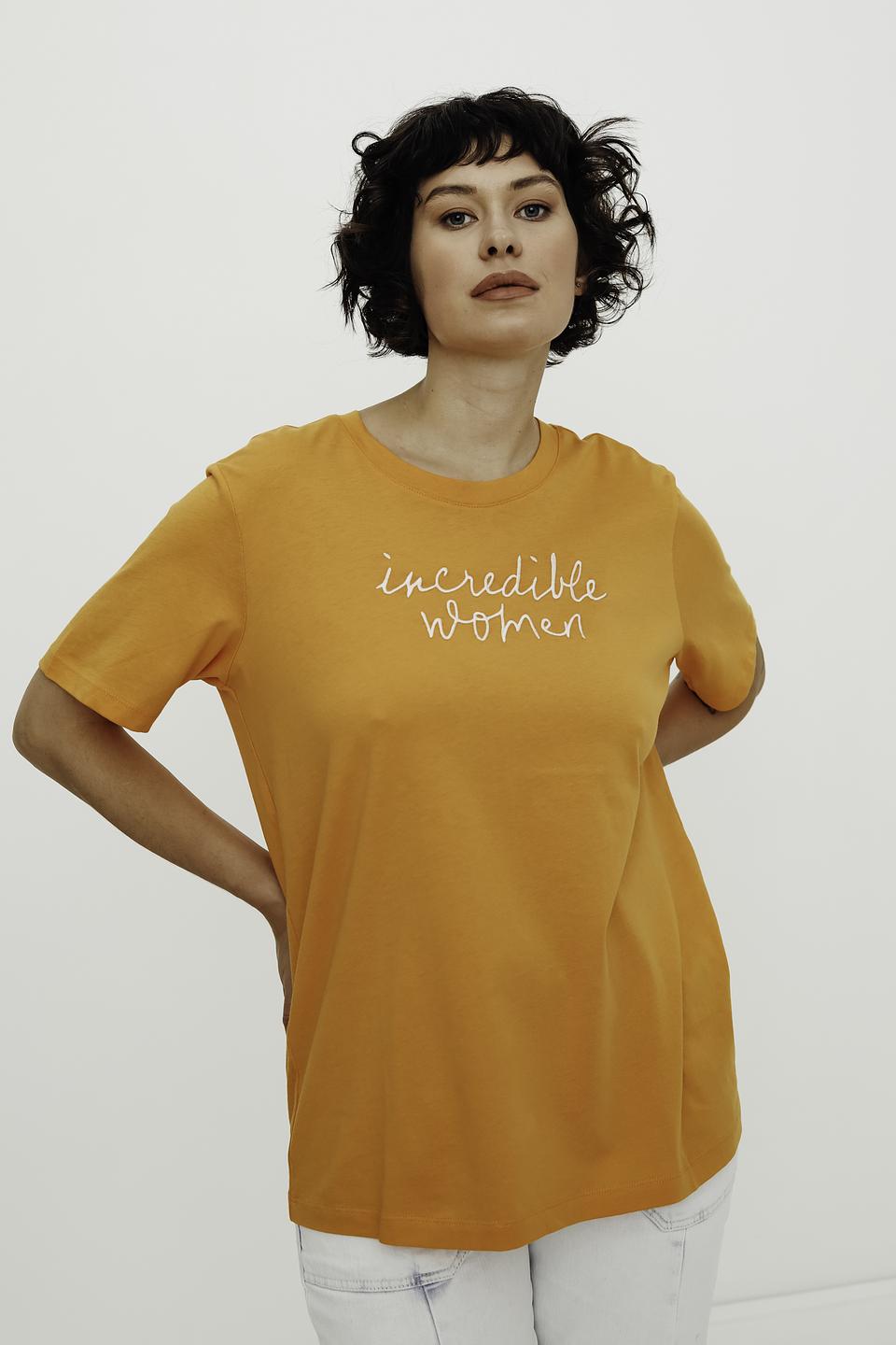 Футболка s.Oliver оранжевая с принтом