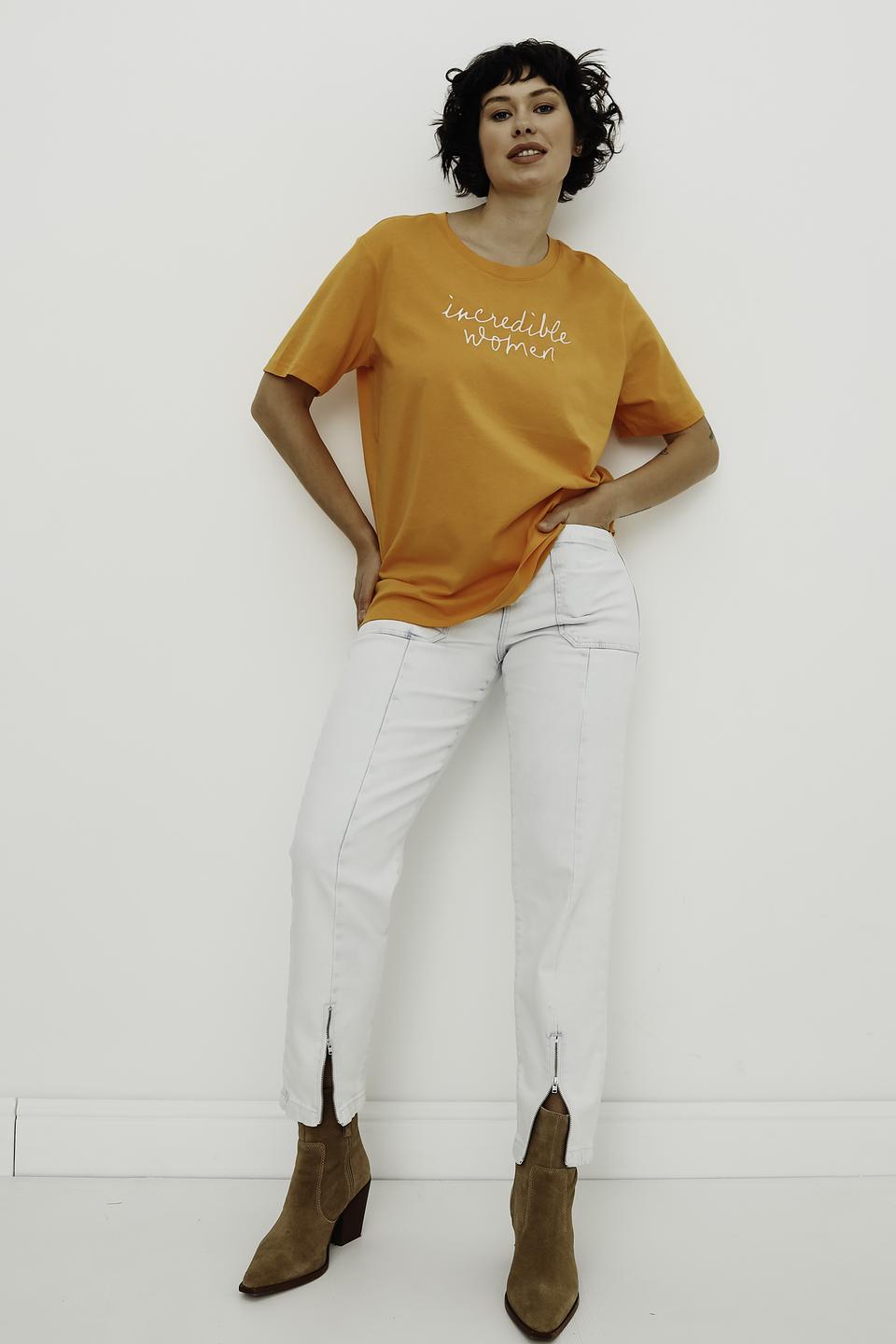 Футболка s.Oliver оранжевая с принтом