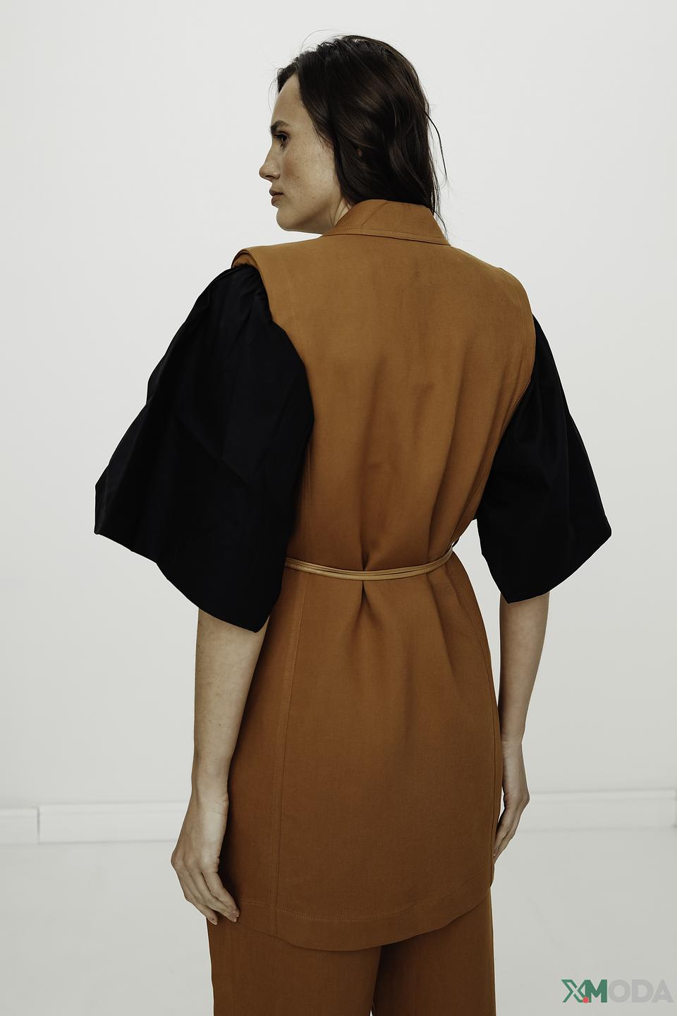 Платье-жилет Patrizia Pepe терракотовый