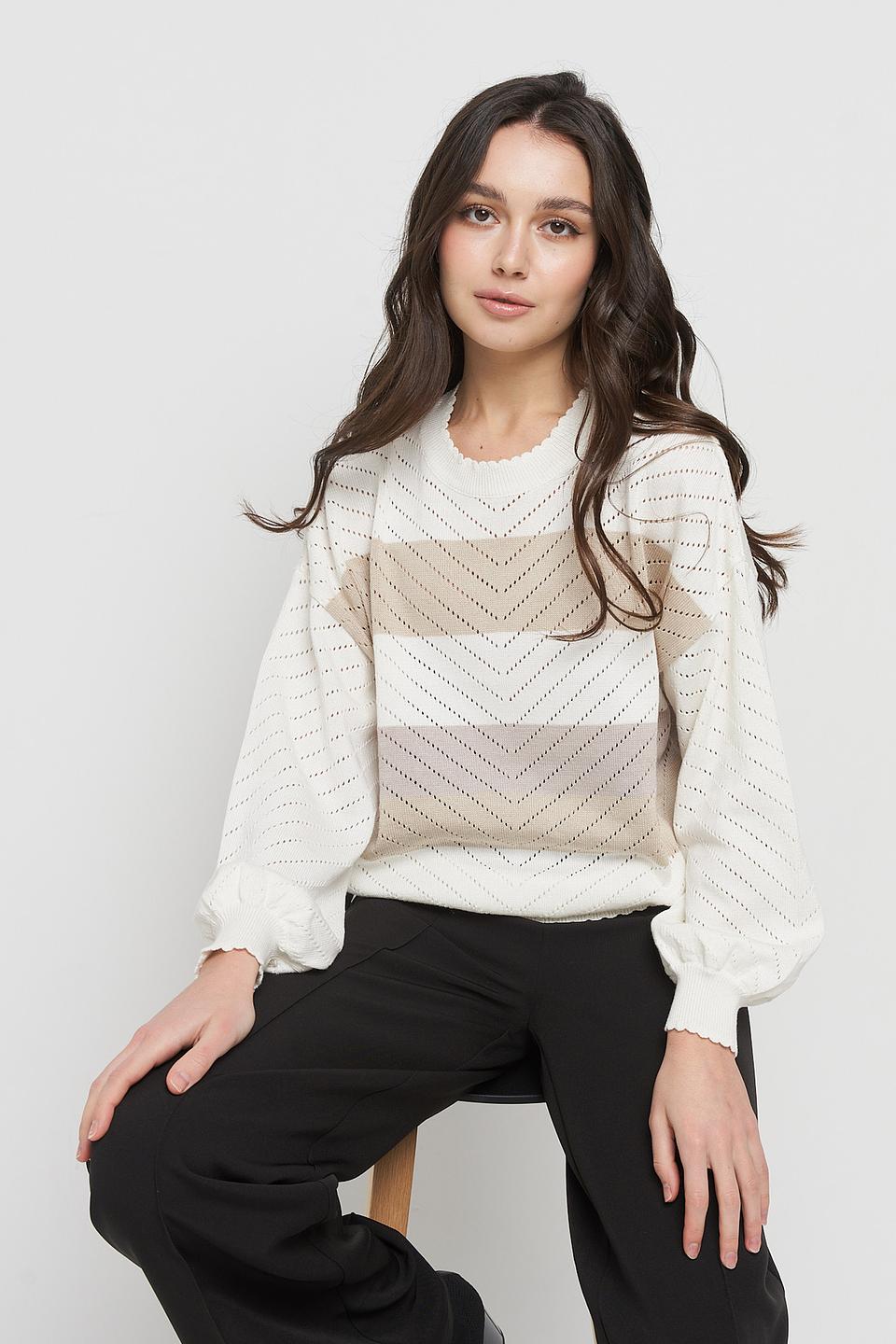 Джемпер VAY с узором белый