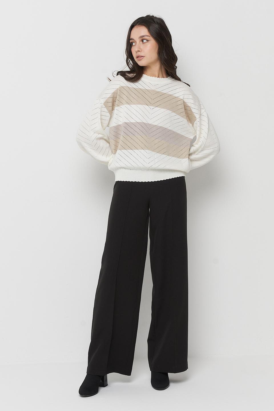 Джемпер VAY с узором белый