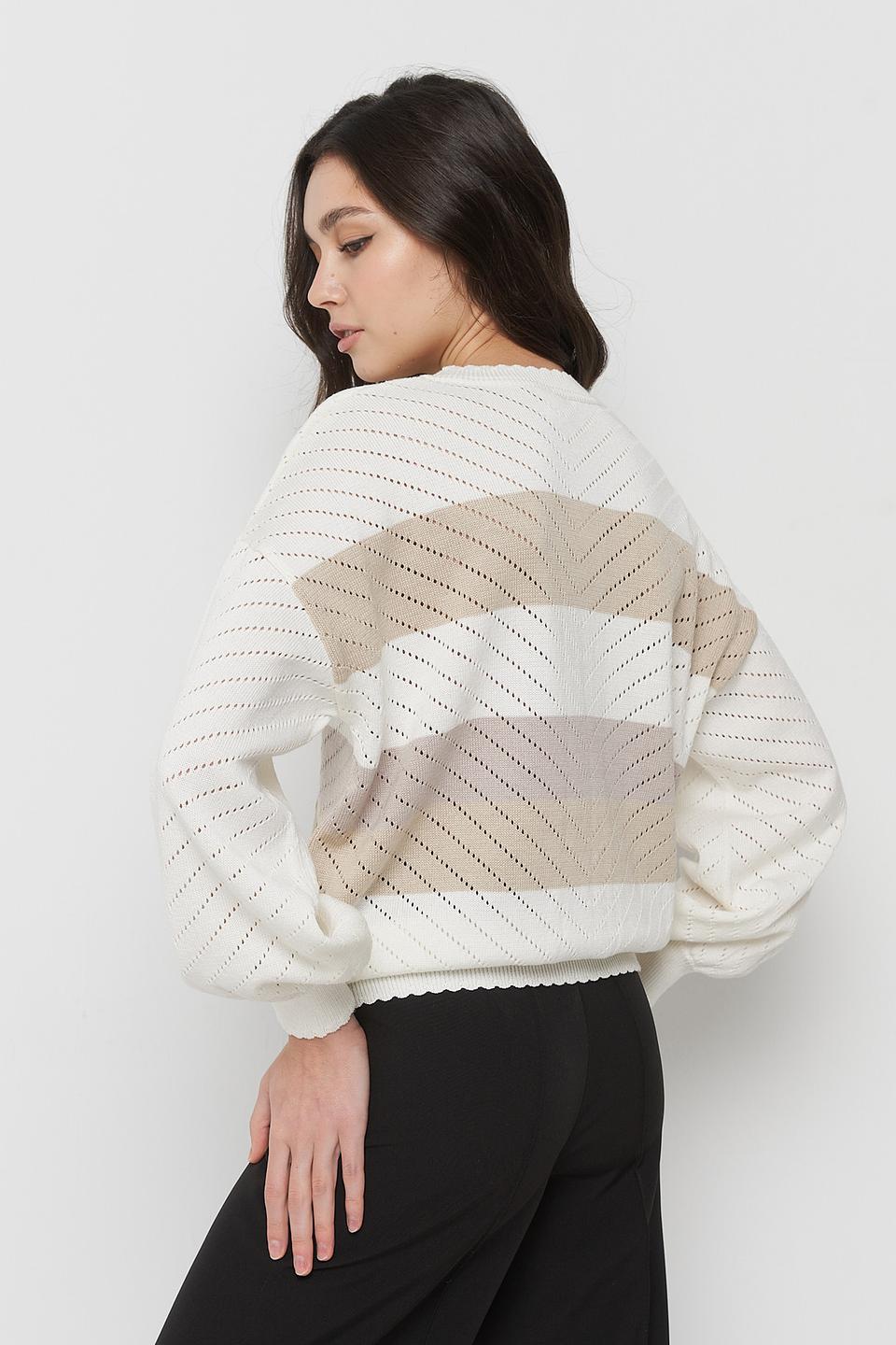 Джемпер VAY с узором белый