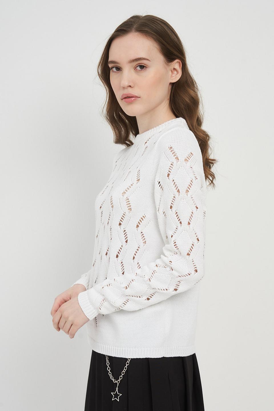 Джемпер BE YOU ажурный белый