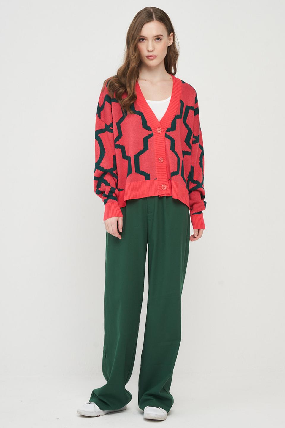 Кардиган BE YOU с узором розовый