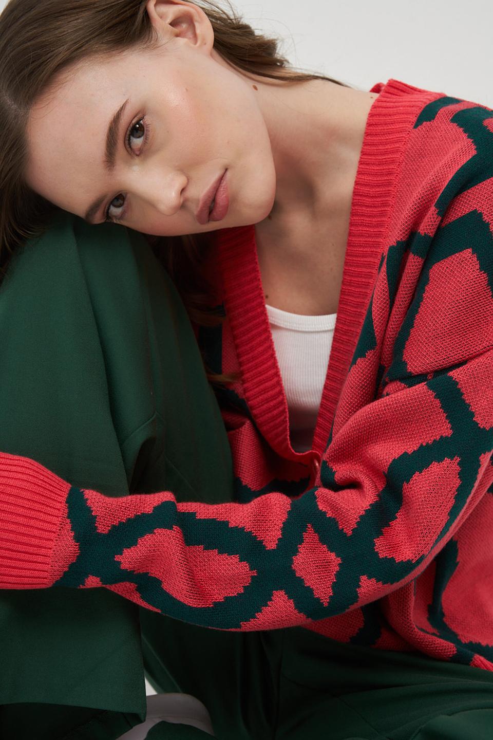 Кардиган BE YOU с узором розовый