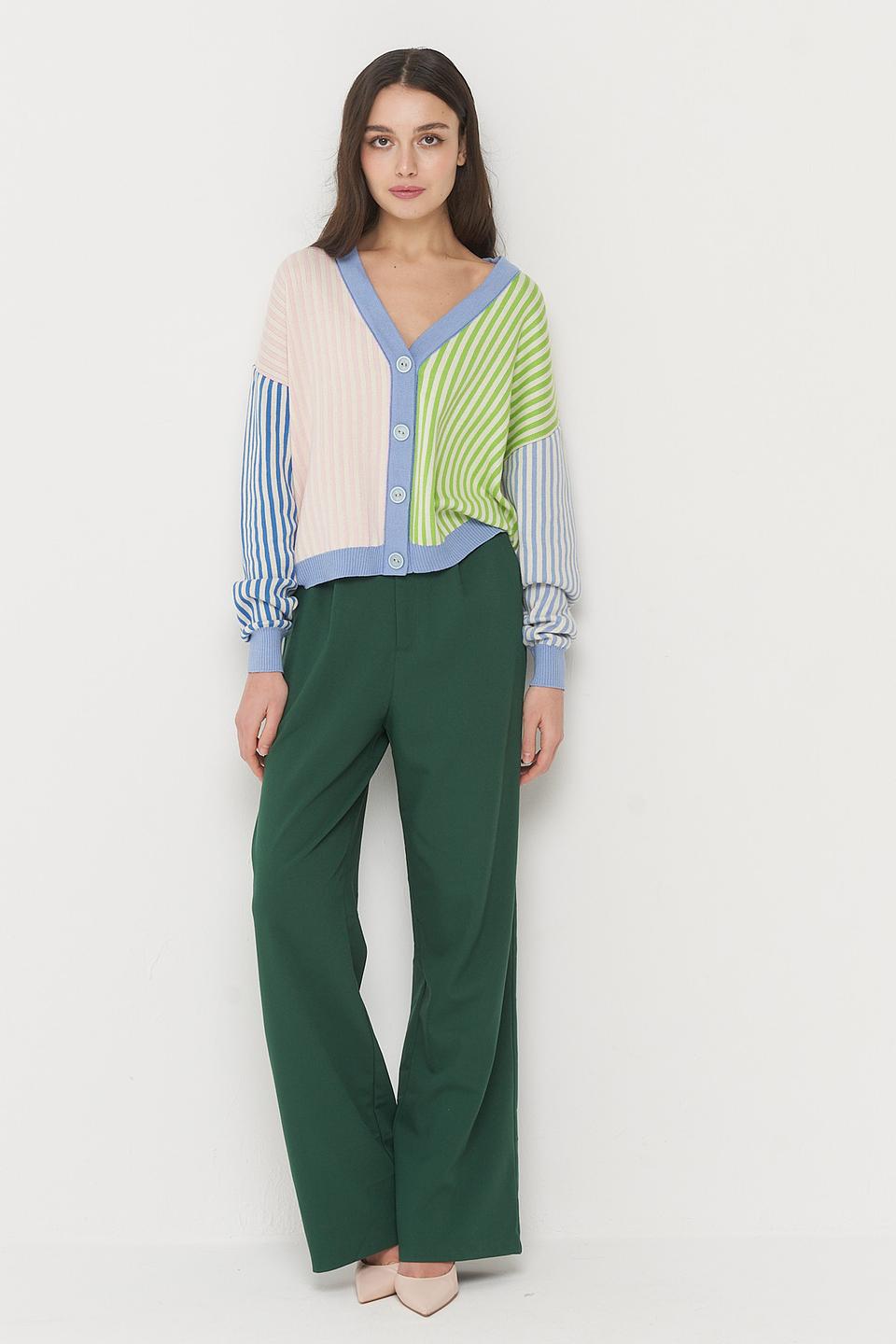 Кардиган BE YOU в полоску голубой