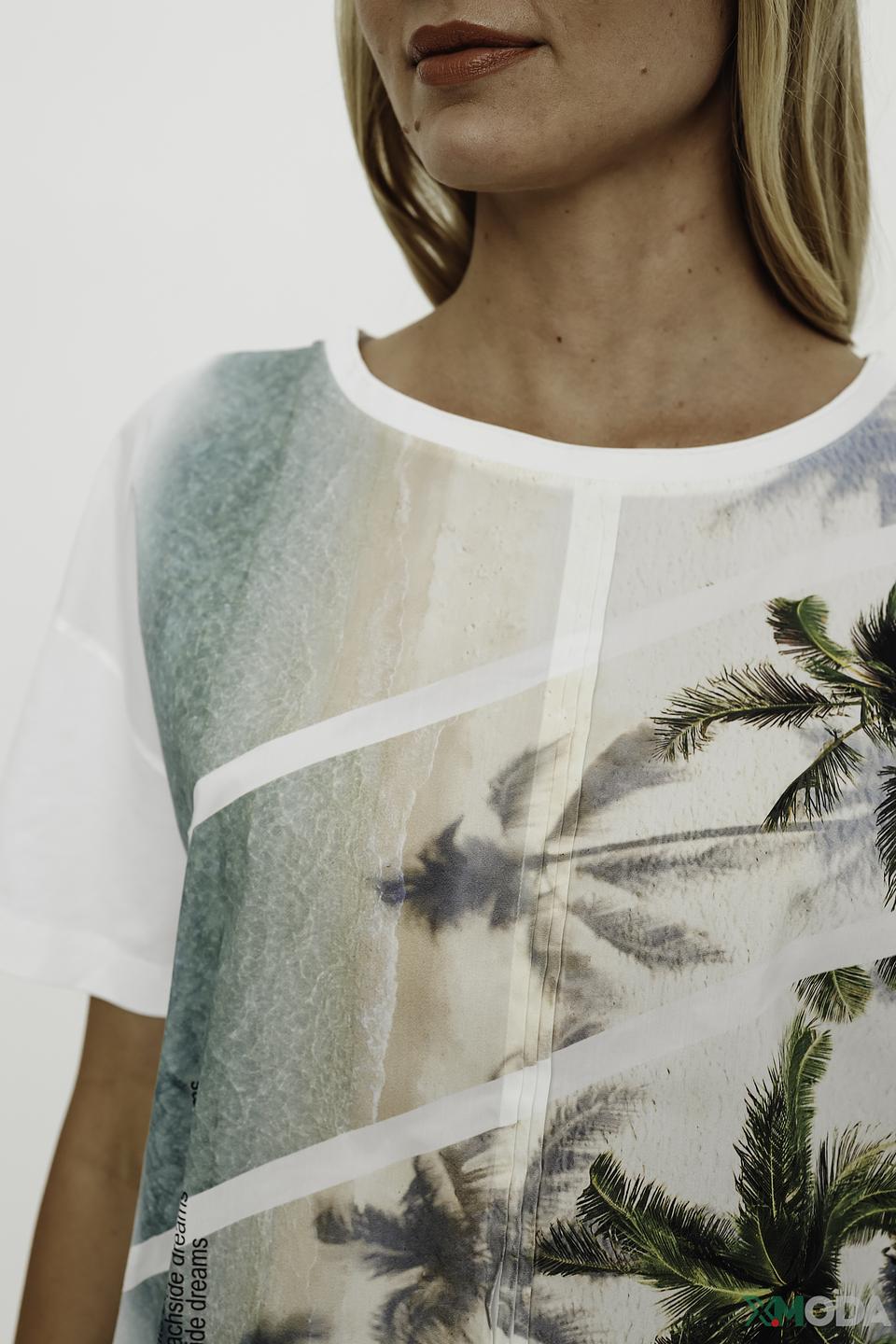 Футболка Marc Cain с тропическим принтом