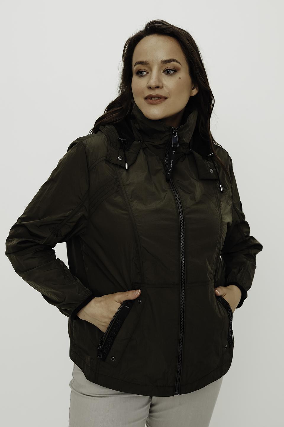 Куртка Lebek хаки с капюшоном