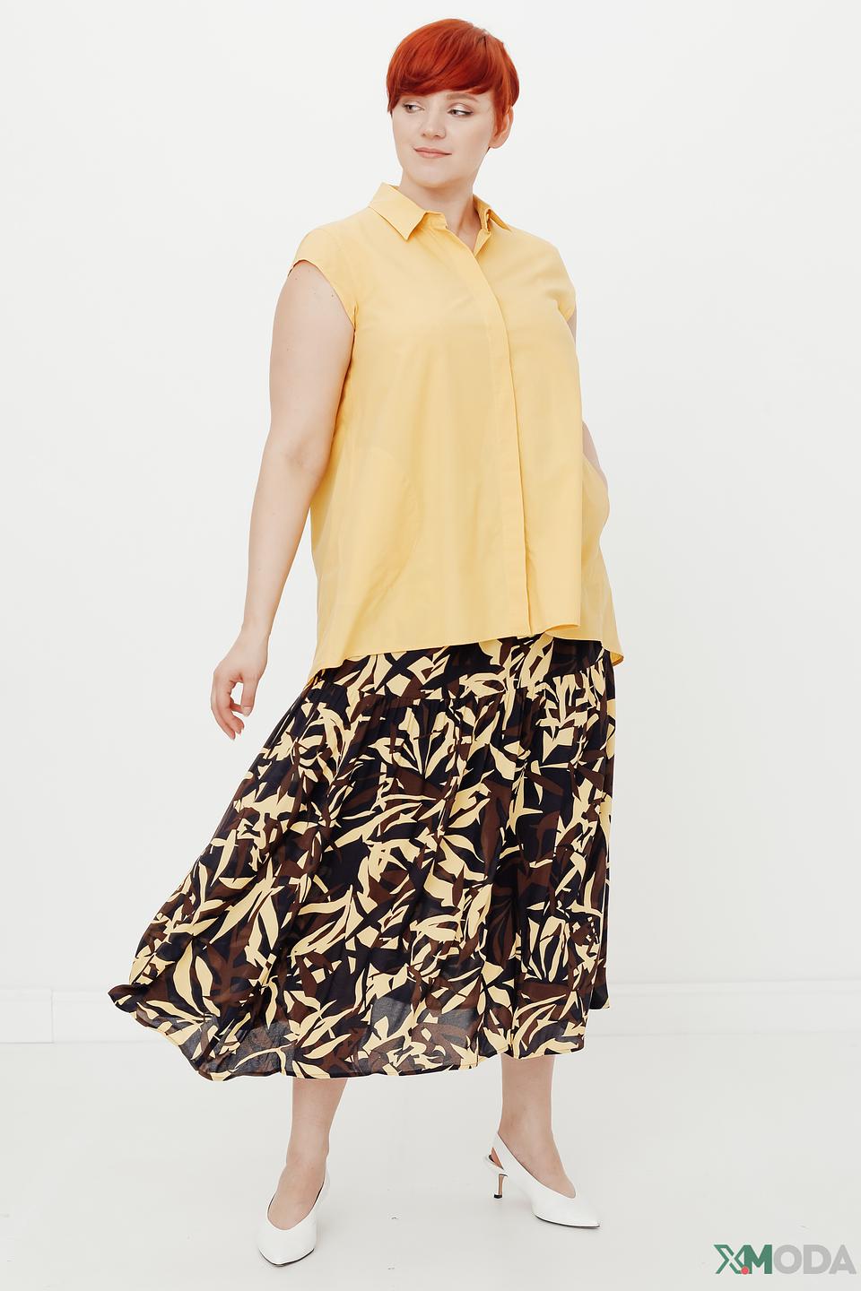 Блуза Gerry Weber желтая с коротким рукавом