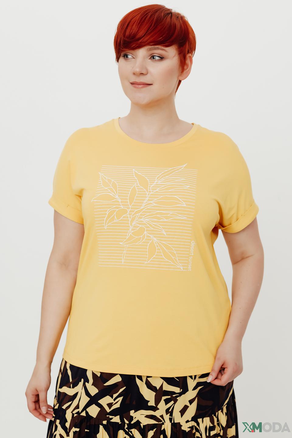 Футболка Gerry Weber с принтом жёлтая