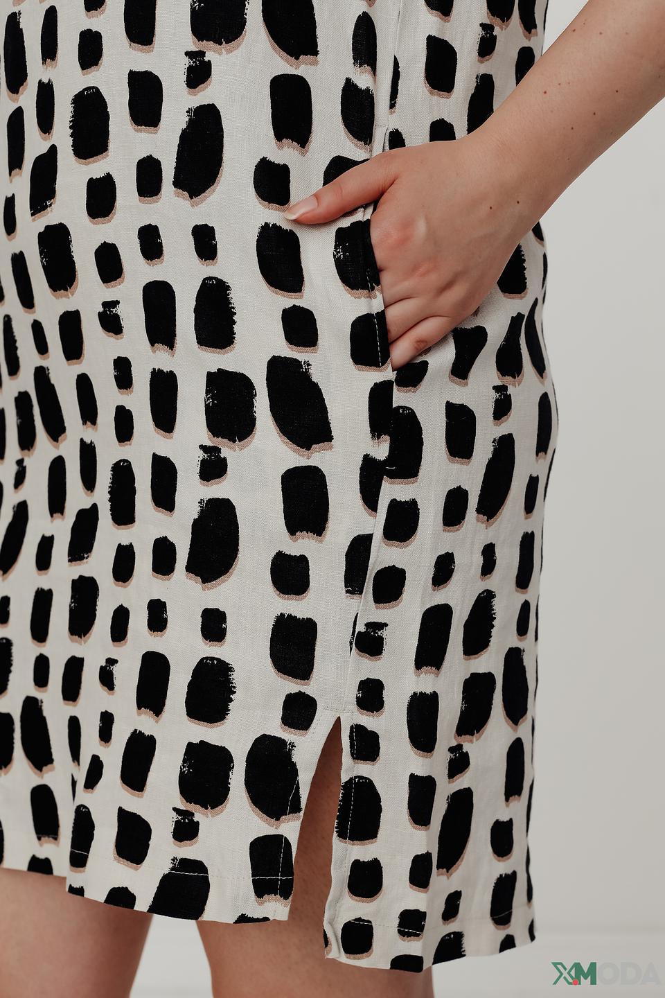 Платье Taifun в чёрно-белый принт