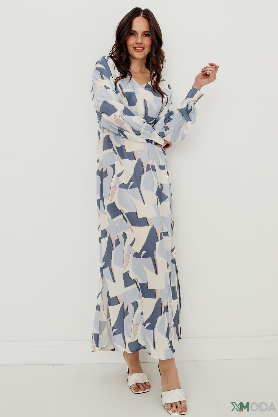 Платье Comma с абстрактным принтом