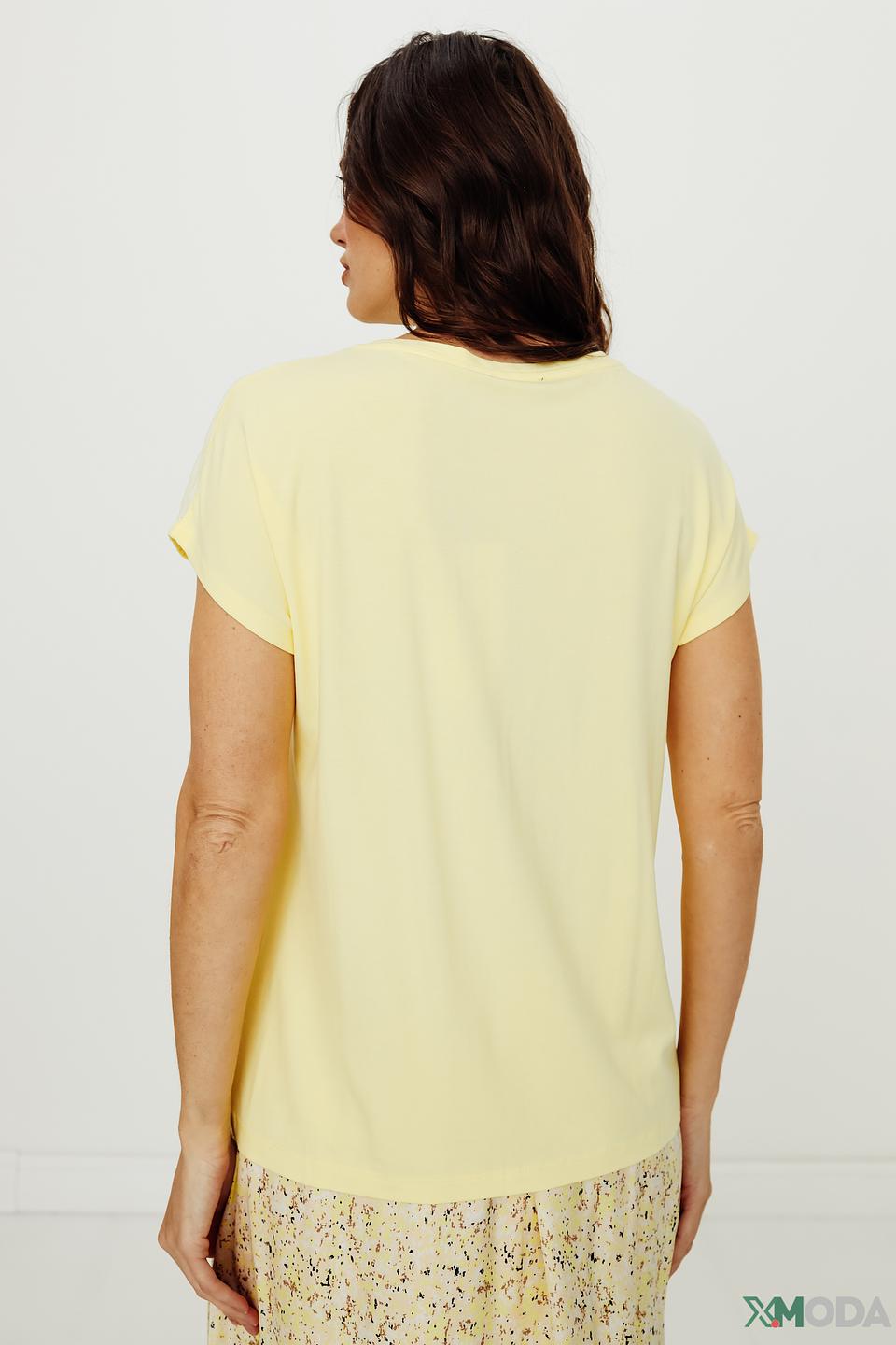 Футболка Taifun с принтом жёлтая