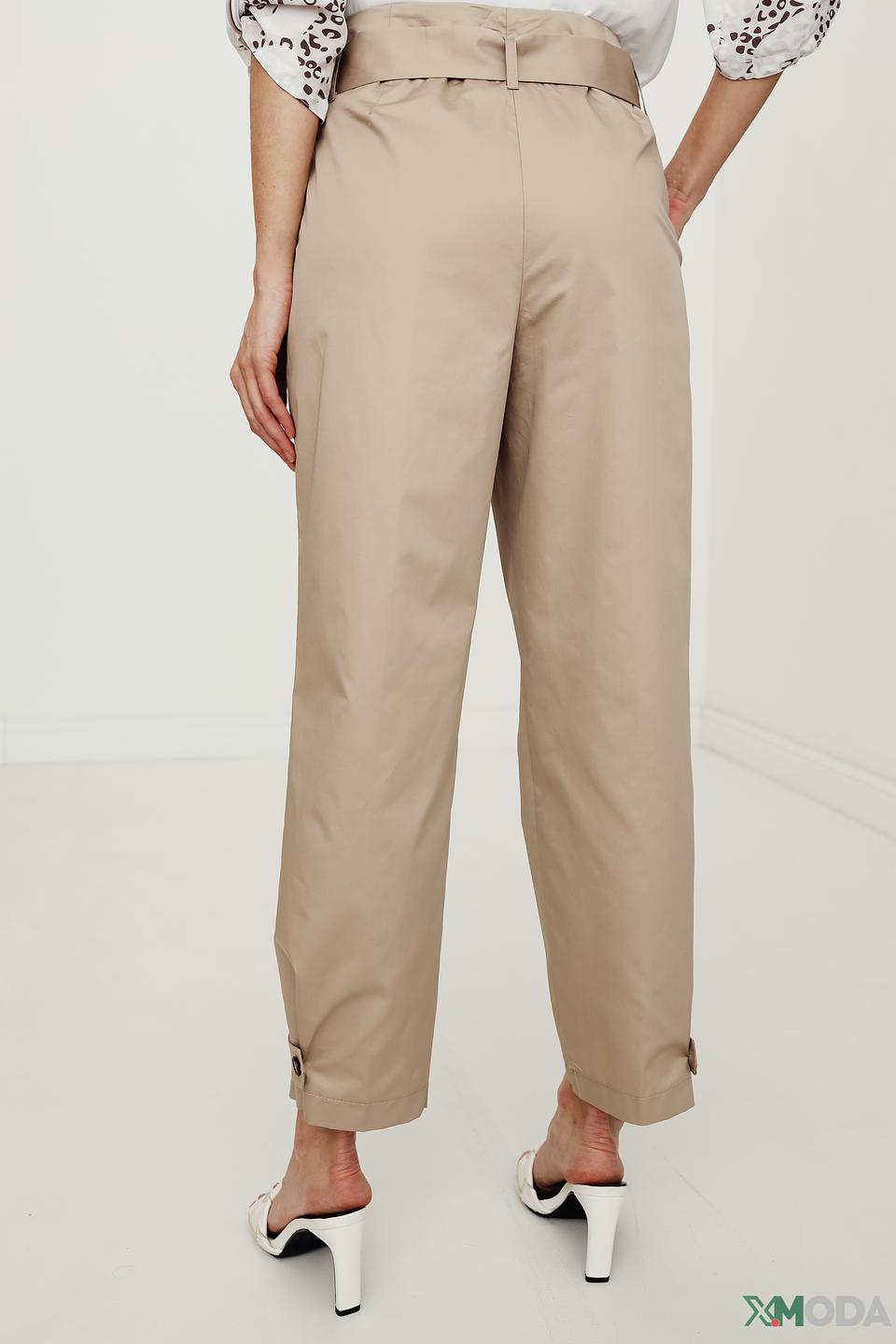 Брюки Icona бежевые с поясом