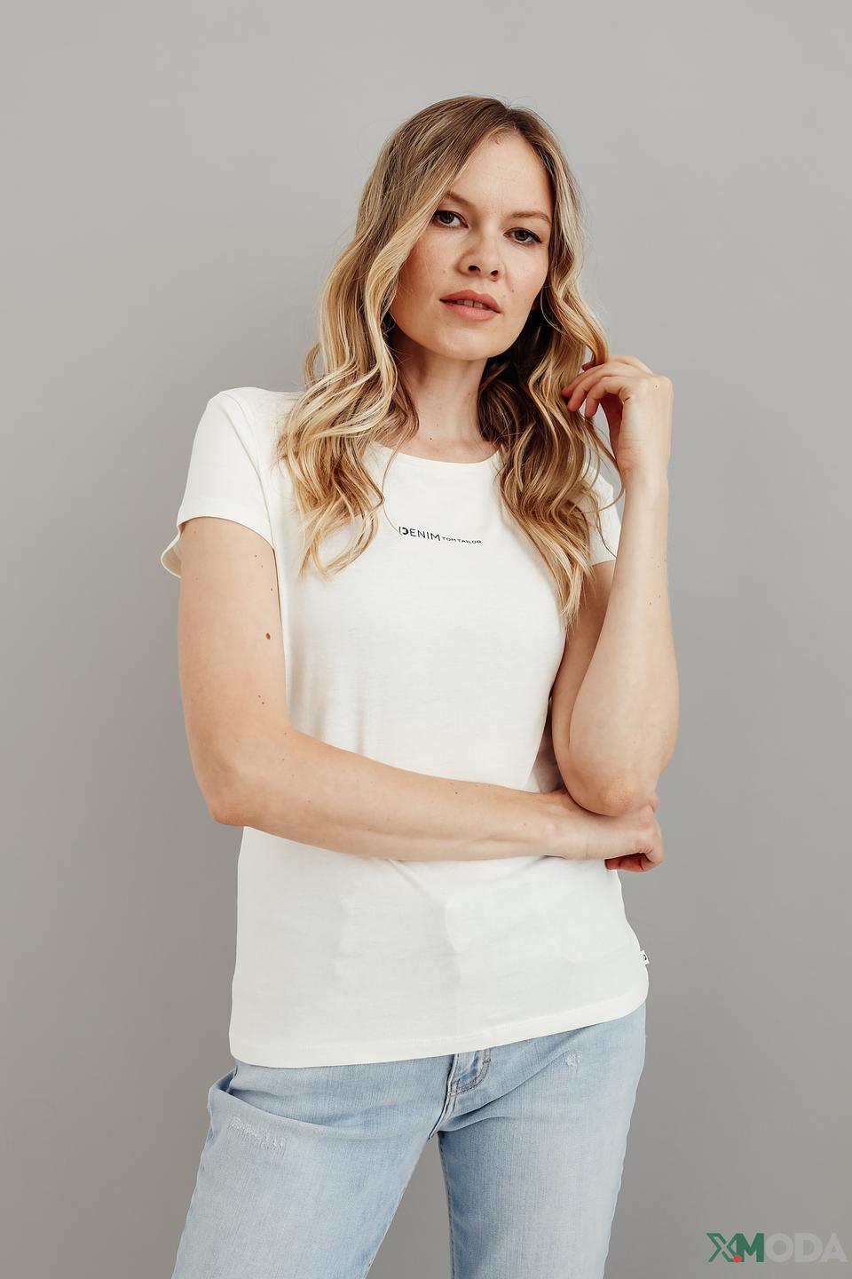Футболка Tom Tailor denim girl белая