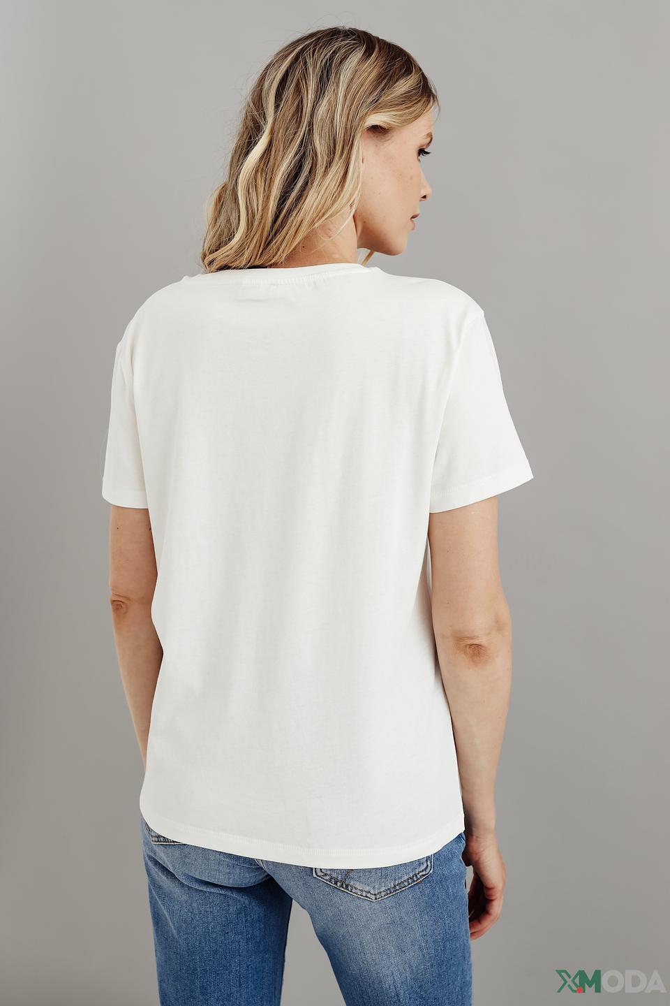 Футболка Comma с розовым принтом