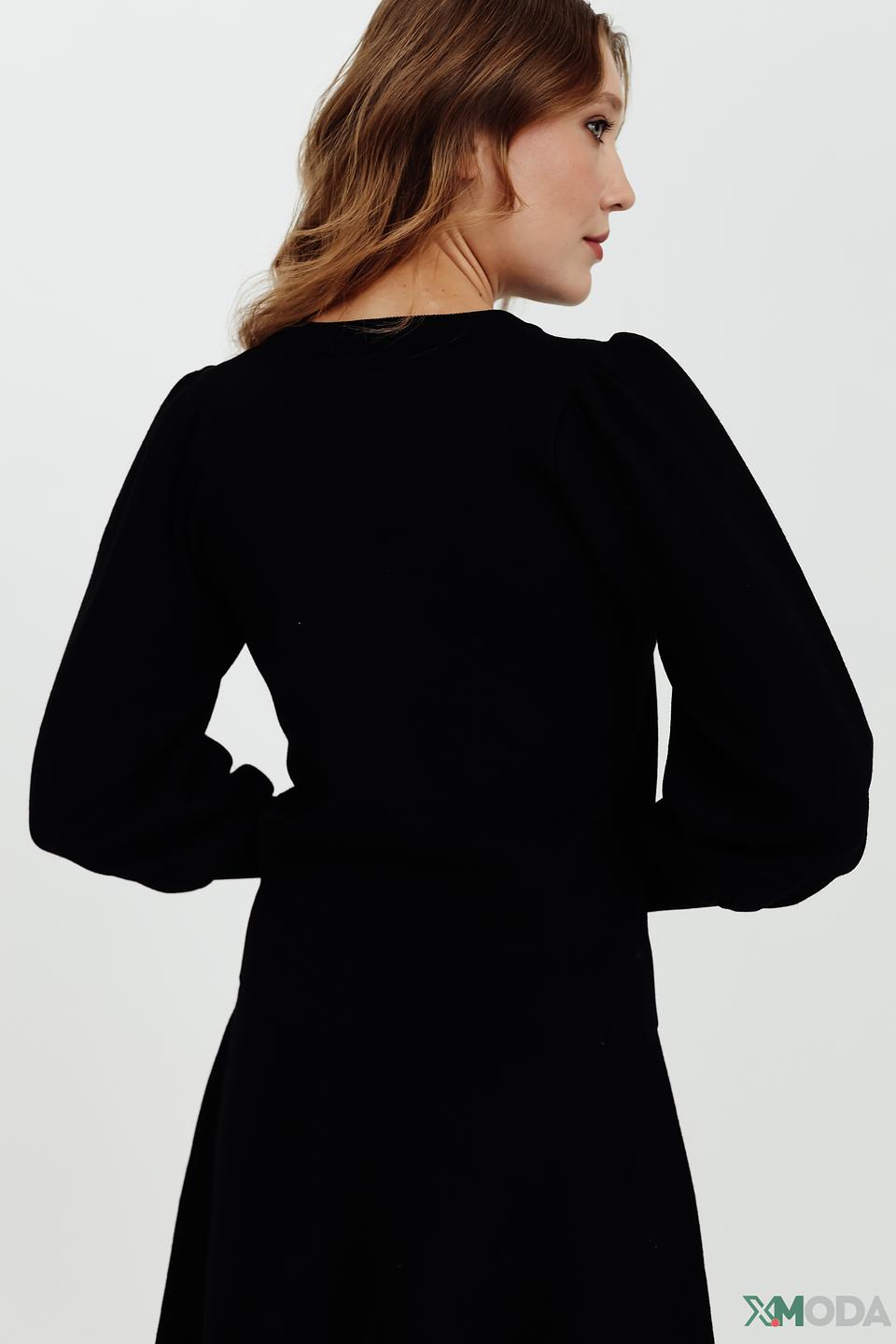 Пуловер Cinque с рукавами-фонариками чёрный