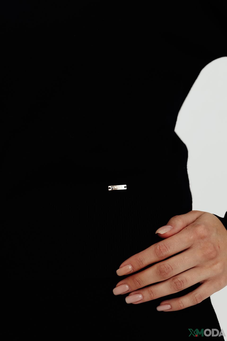 Пуловер Cinque с рукавами-фонариками чёрный