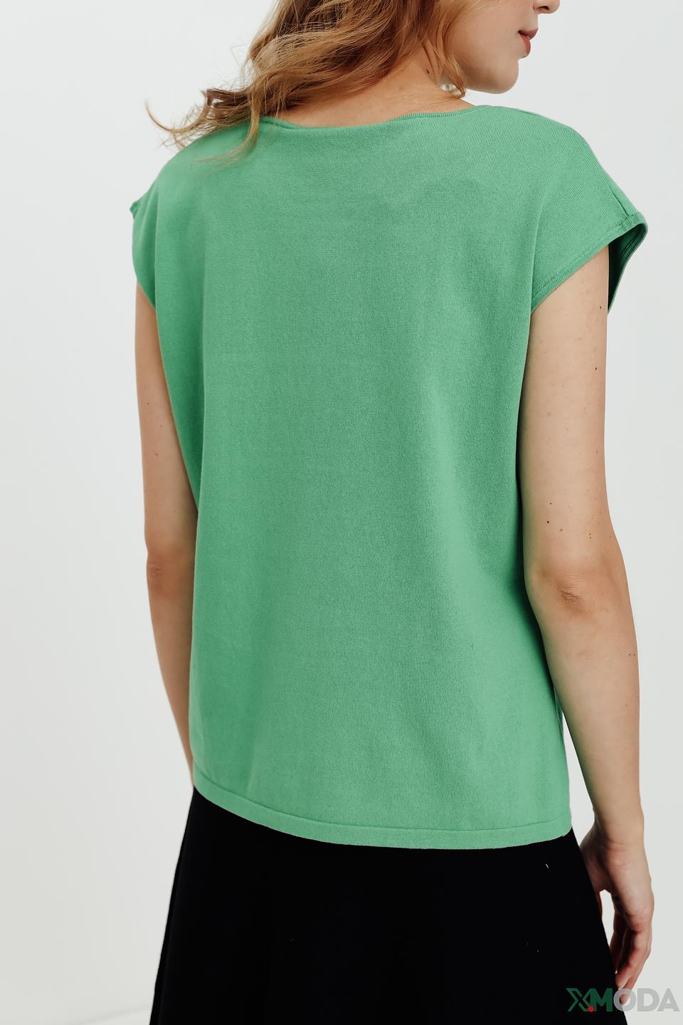 Топ Oui зелёный с рукавами