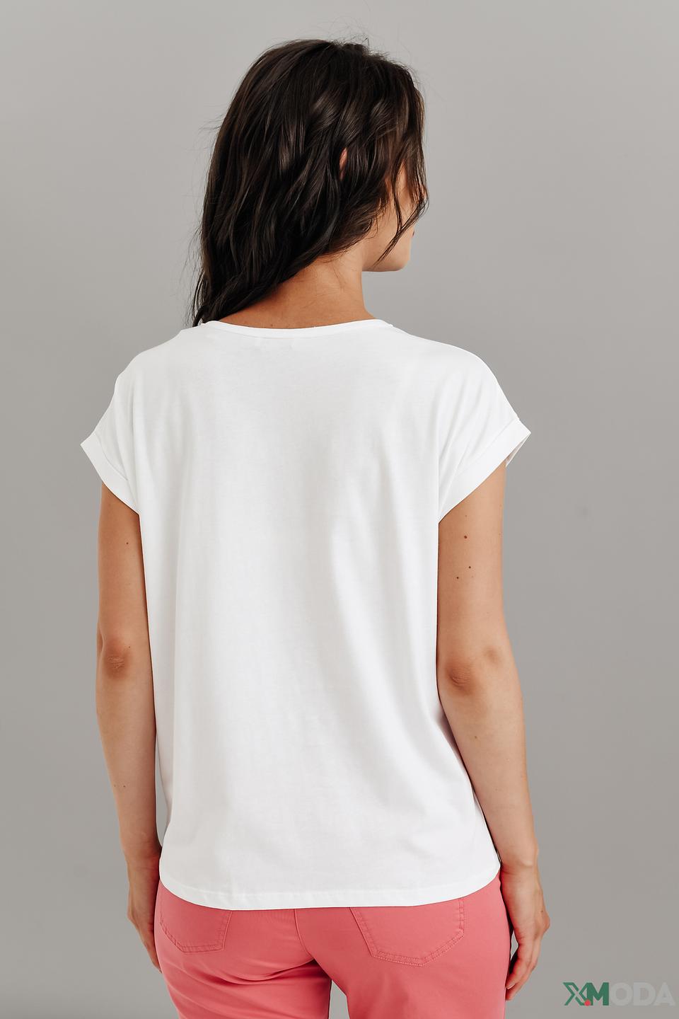 Футболка Cinque с принтом белая