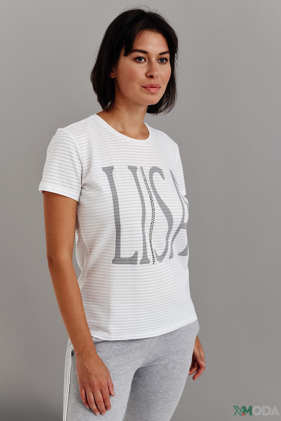 Футболка Lisa Campione в полоску белая