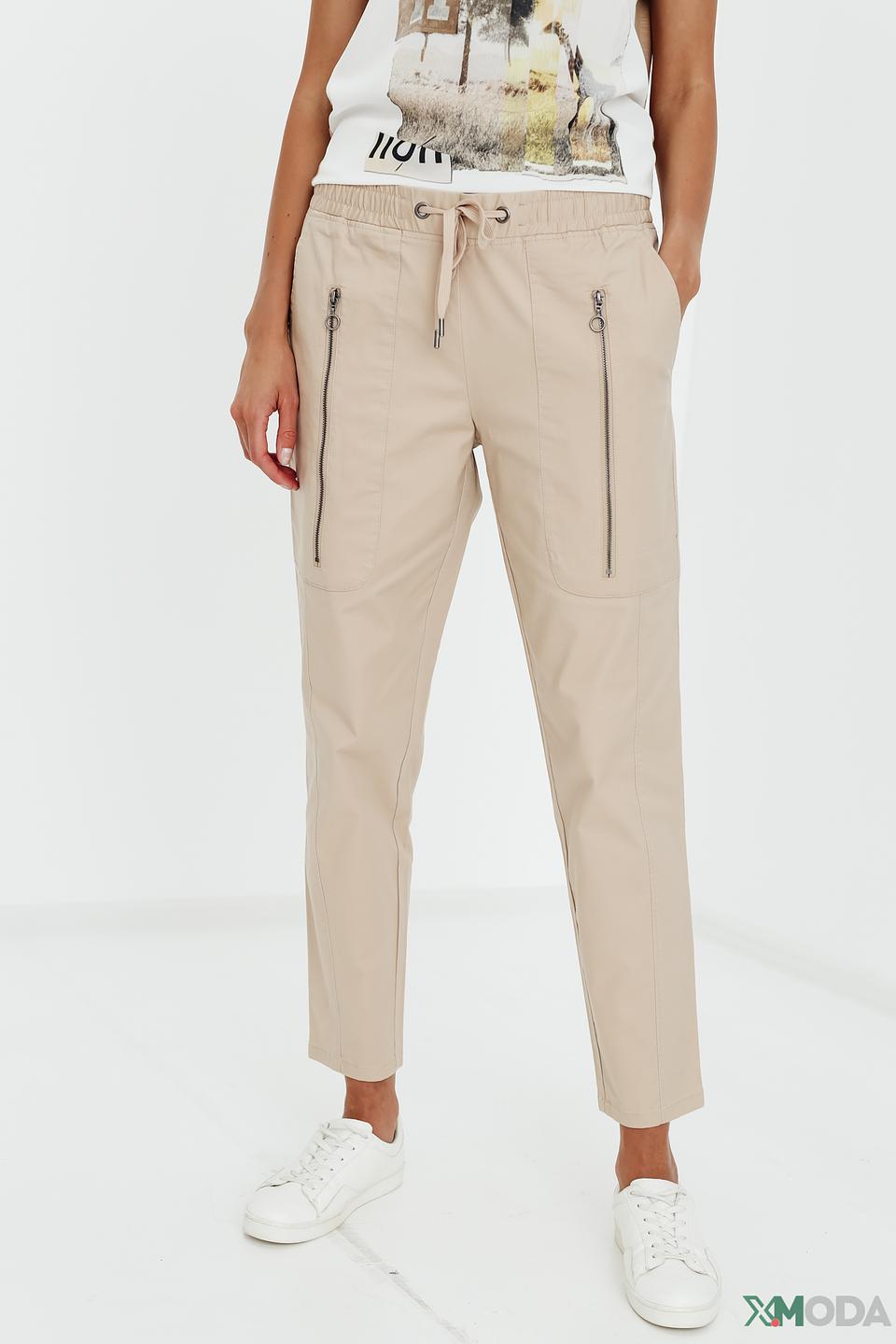 Брюки Olsen бежевые с молниями