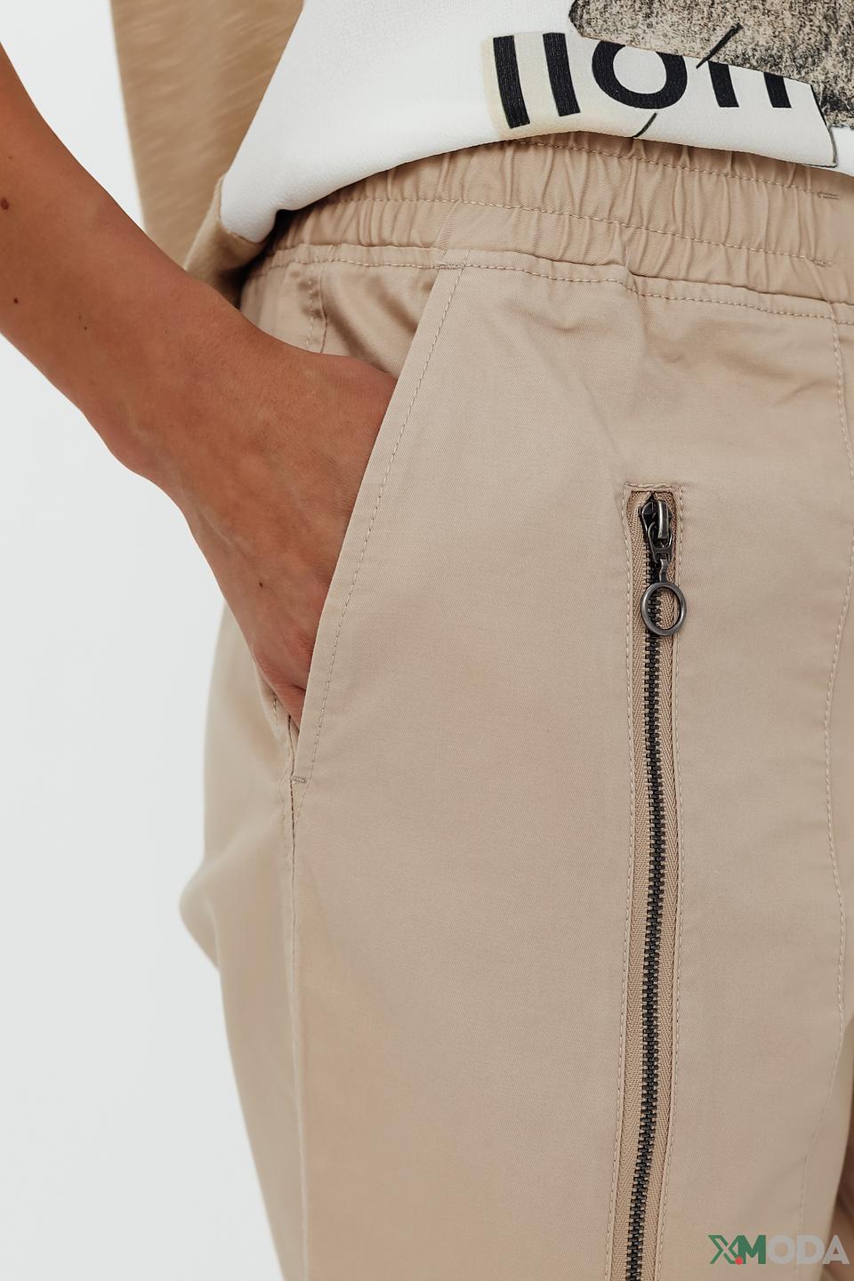 Брюки Olsen бежевые с молниями
