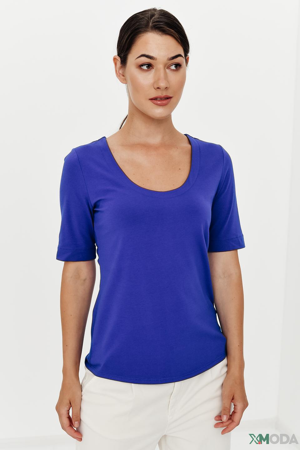 Футболка Oui женская синяя