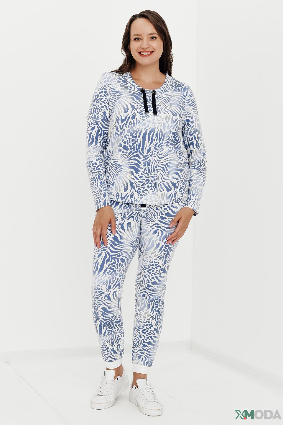 Брюки Lebek с принтом зебра