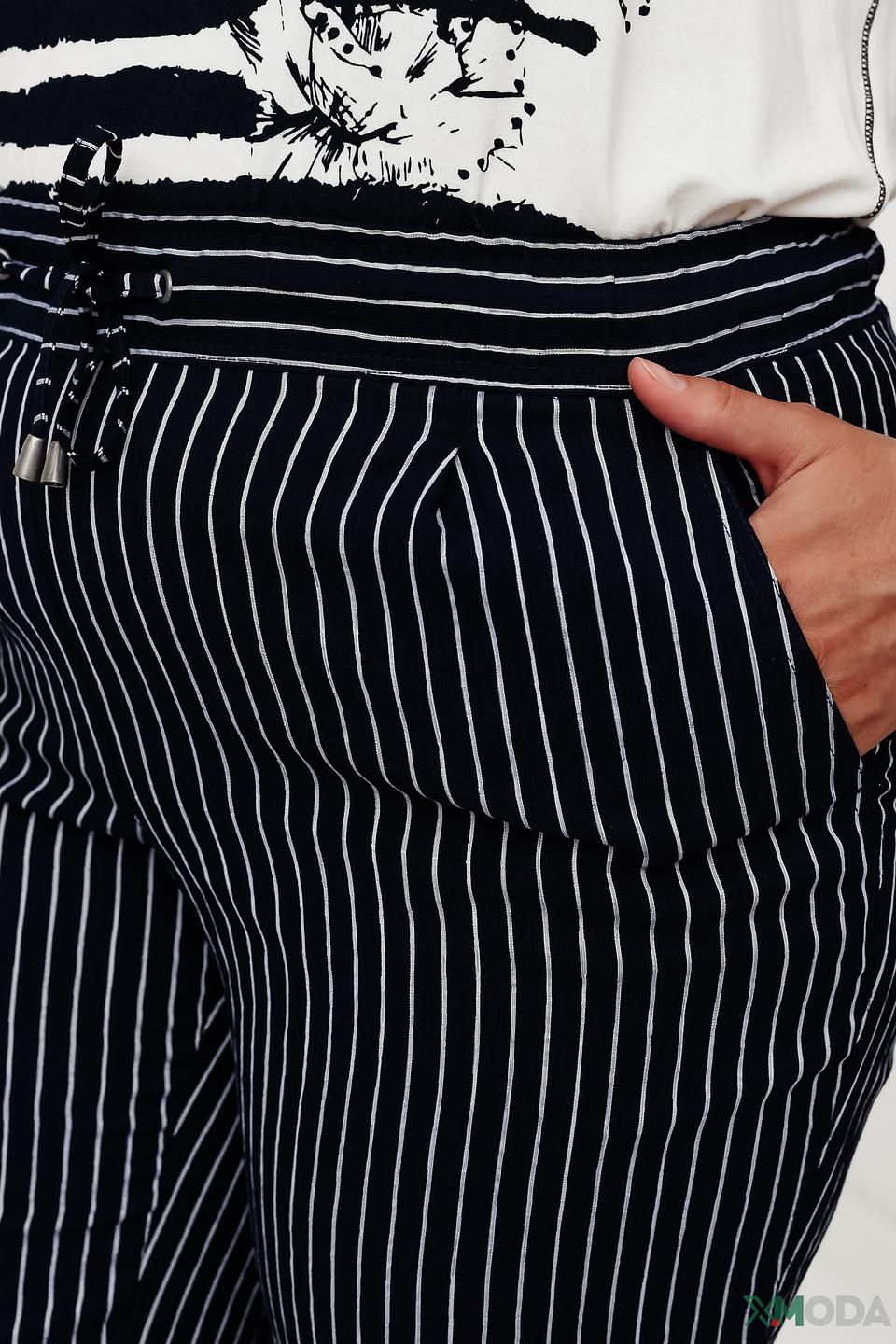 Брюки Barbara Lebek в полоску чёрный