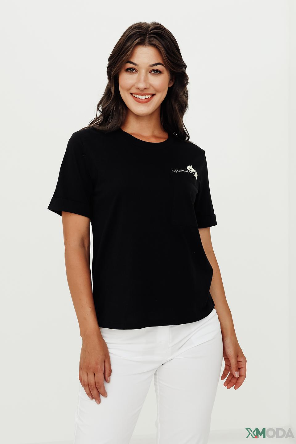 Футболка Taifun с принтом чёрная