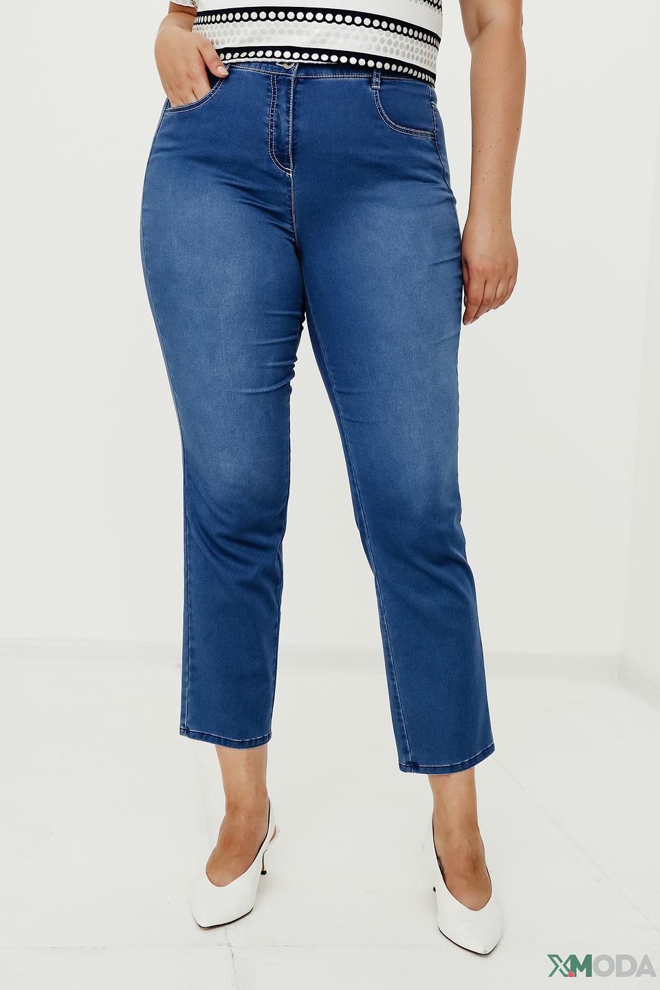 Джинсы Frank Walder синие с завышенной талией