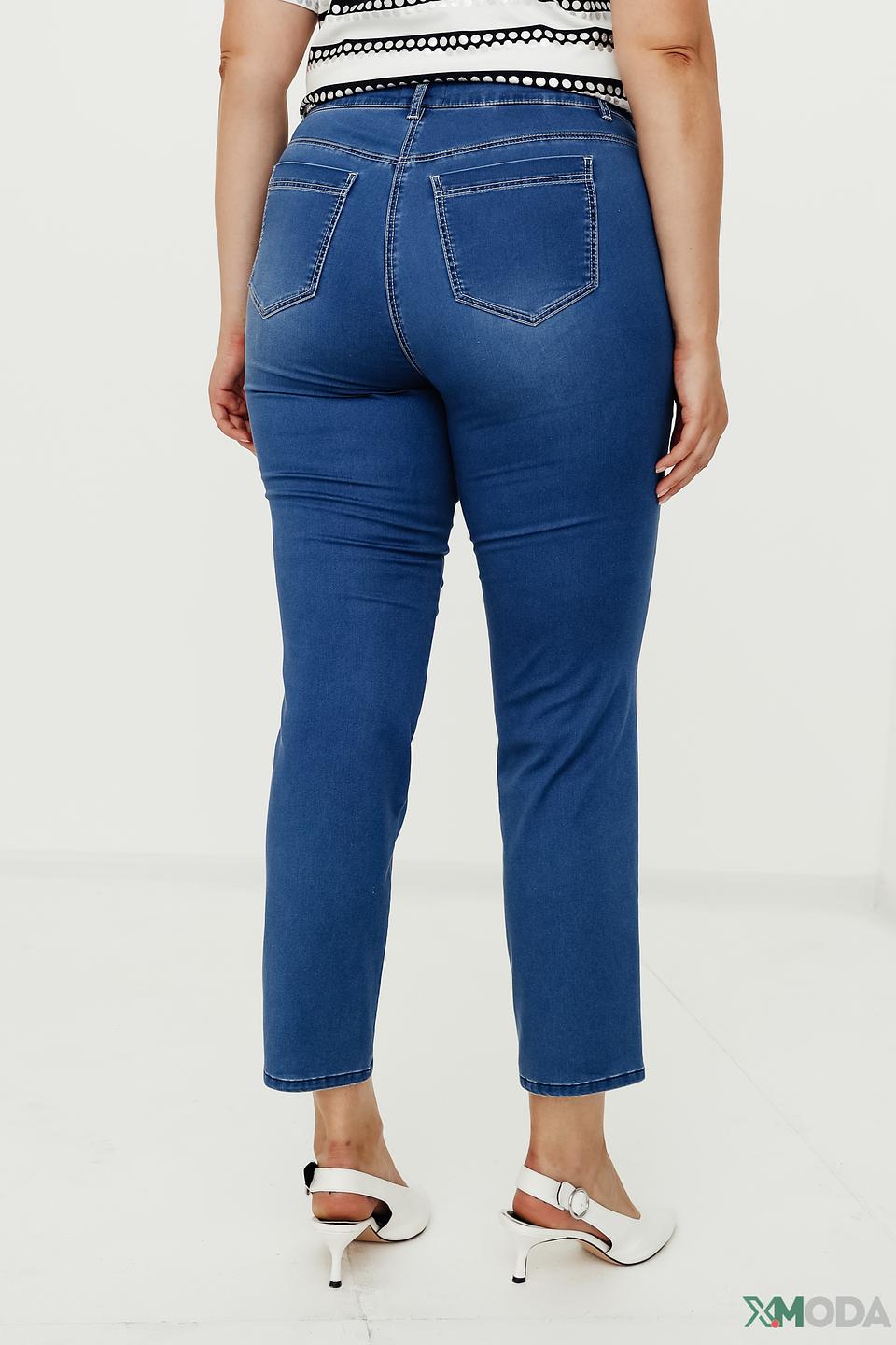 Джинсы Frank Walder синие с завышенной талией