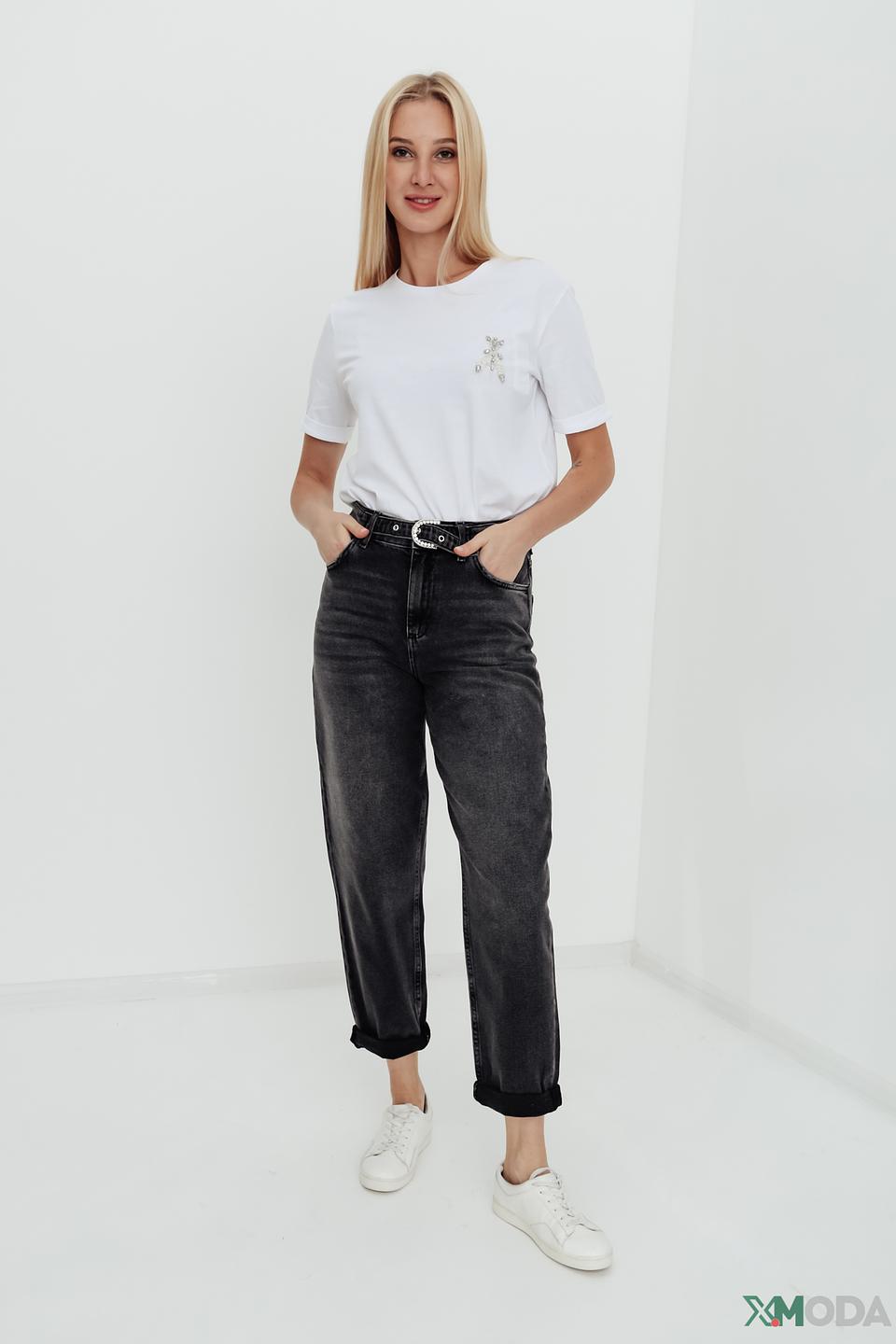 Джинсы Liu-Jo серые mom fit