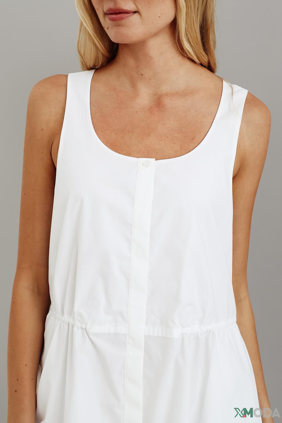 Платье Emporio Armani хлопковое белое